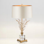 Silver Bud Glass Table Lamp