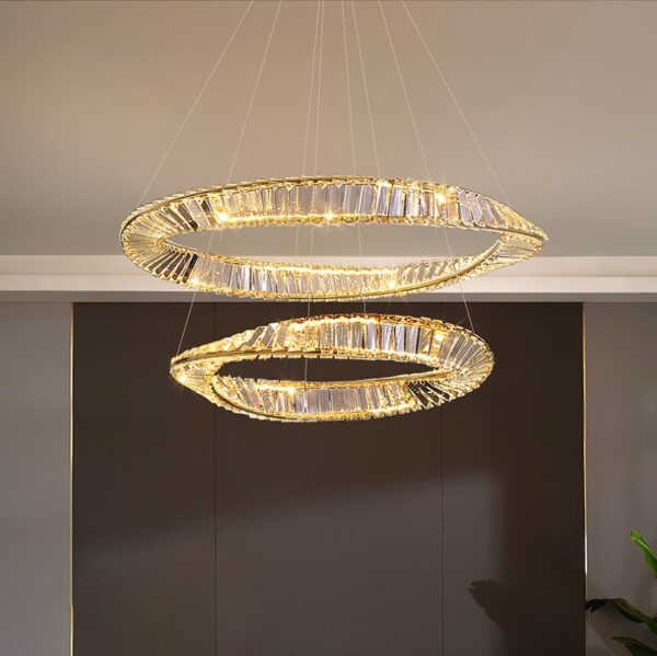 Golden Rosebud LED Chandelier
