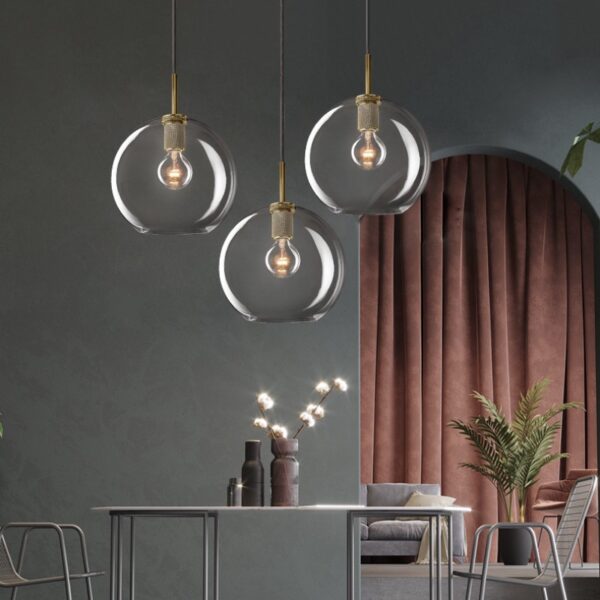 Soloman Glass Round Pendant Lamp - Image 3
