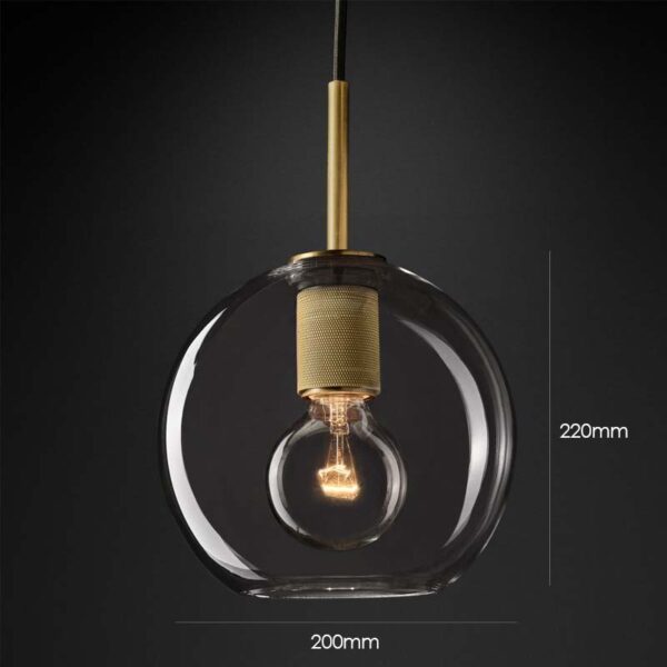 Soloman Glass Round Pendant Lamp - Image 6