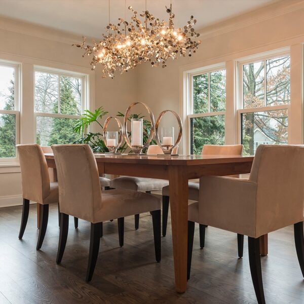 Chrome Beam Chandelier - Image 3