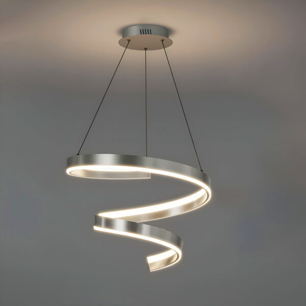 Chrome Wave Hanging Lamp