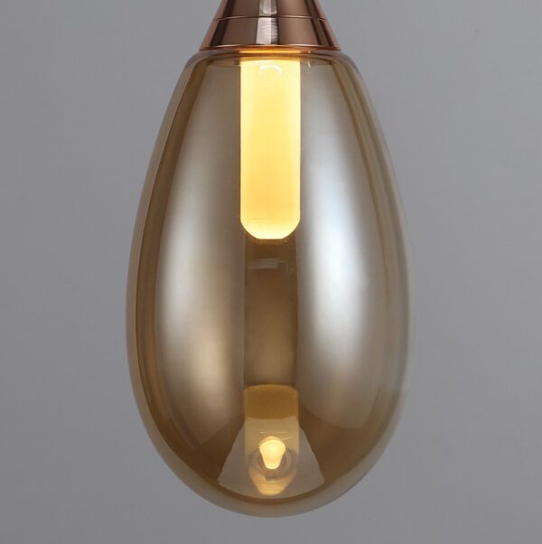 Amber Drop Glass Pendant Lamp - Image 2