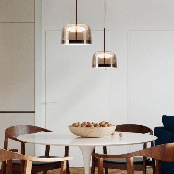 Pink Champagne Glass Pendant Lamp - Image 3