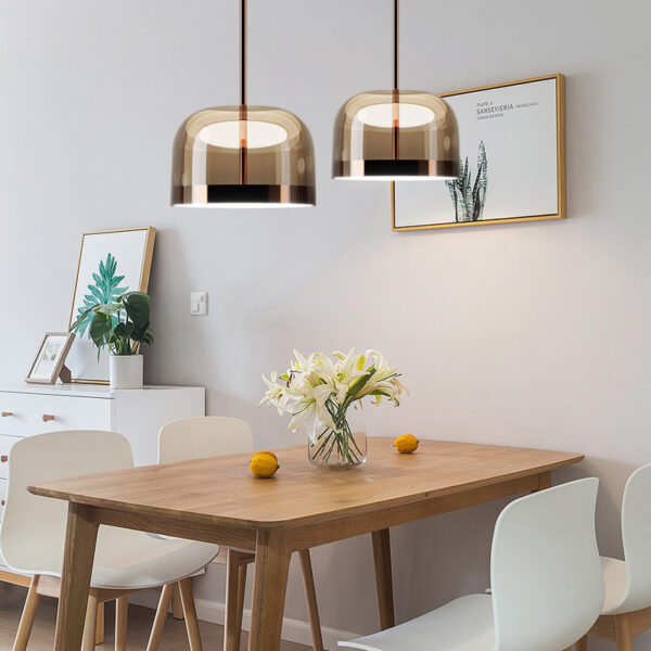 Pink Champagne Glass Pendant Lamp - Image 5