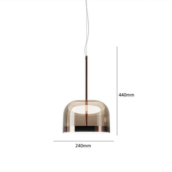 Pink Champagne Glass Pendant Lamp - Image 7