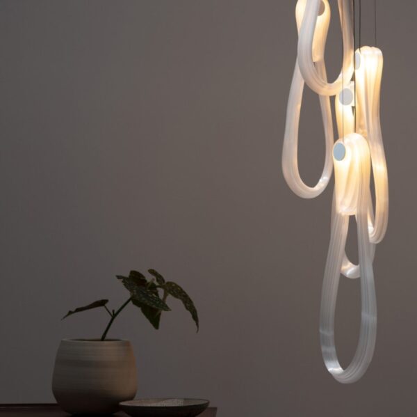 White Flag Glass Pendant Lamp - Image 3