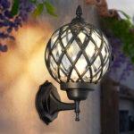 Globe Criss Wall-Outdoor Lamp-Light Art Studios