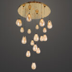 Aurora Droplets Chandelier (Amber)