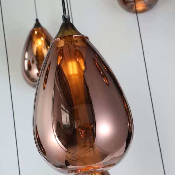 Aurora Droplets Chandelier (Rose Gold) - Image 3