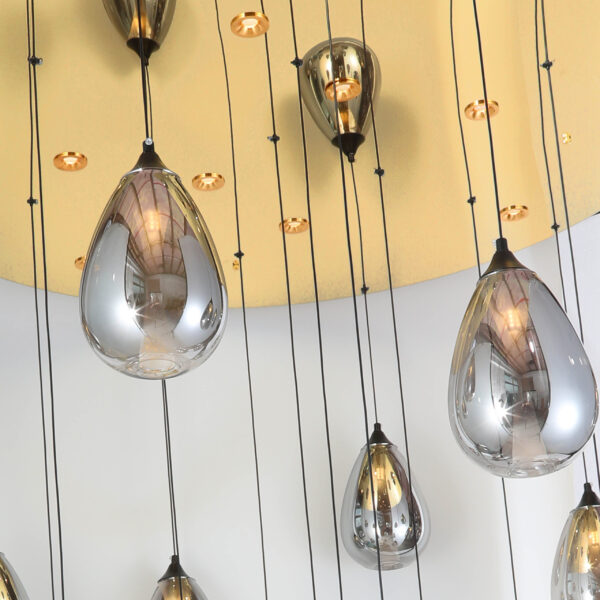 Aurora Droplets Chandelier (Smokey) - Image 5