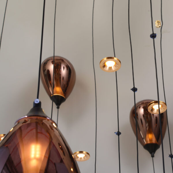 Aurora Droplets Chandelier (Rose Gold) - Image 5