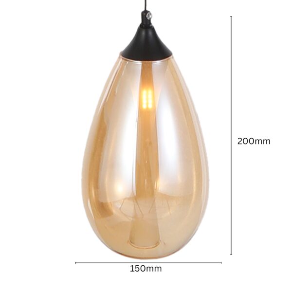 Aurora Droplets Chandelier (Amber) - Image 8